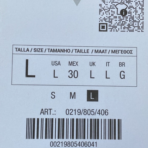 🌹NWT. Zara Light Blue Pleated Asymmetric V-Neck Mini Dress. Size L. - Picture 10 of 13